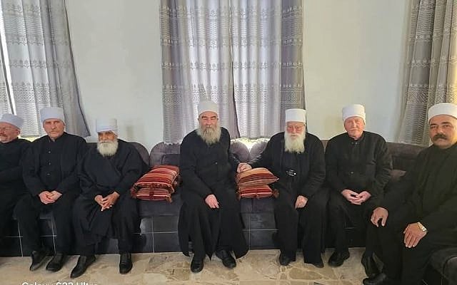 Conference of Druze leaders in Suwayda Syria. (photo curtesy)