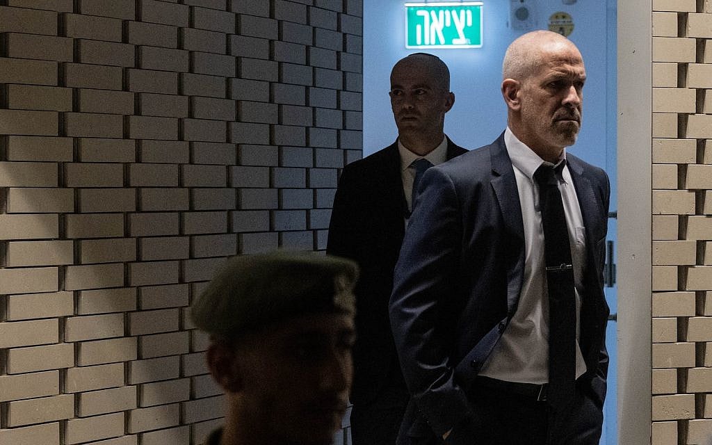 Shin Bet Director Ronen Bar attends the state ceremony marking 50 years since the Yom Kippur War, held at the military cemetery at Jerusalem's Mount Herzl, on September 26, 2023. (Chaim Goldberg/FLASH90)