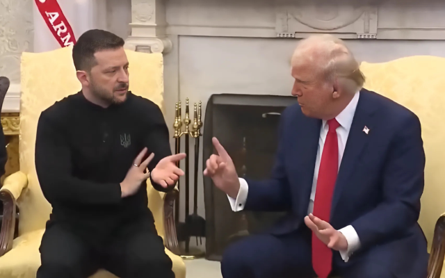 Zelensky and Trump at White House (via YouTube)