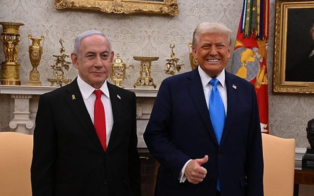 President Trump and Prime Minister Netanyahu. (Government Press Office)