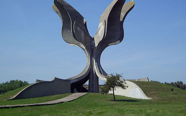 The Jasenovac memorial site in Croatia. (Bern Bartsch under a Creative Commons license.)