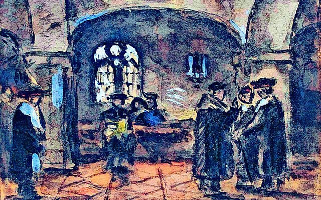 Noah looking for a carpenter; image colorized and modified by the author, obtained from Wikimedia Commons, Synagogue, Oppler, in the public domain. Noah looking for a carpenter; image colorized and modified by the author, obtained from Wikimedia Commons, Synagogue, Oppler, in the public domain.