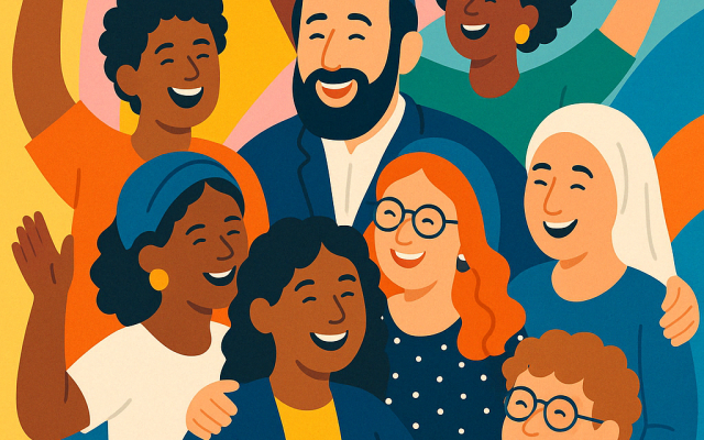 Joyful, united, and diverse—this is what Jewish peoplehood looks like when we choose connection over division. (AI)