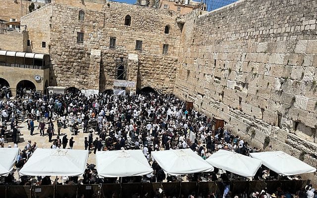 View of the Kotel from the Temple Mount; taken by my friend on Pesach 2025