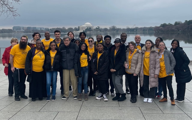 Participants in the International March of the Living "Two Museums Program: United We Stand." (Ana Lyz Rodriguez) Participants in the International March of the Living "Two Museums Program: United We Stand." (Ana Lyz Rodriguez)