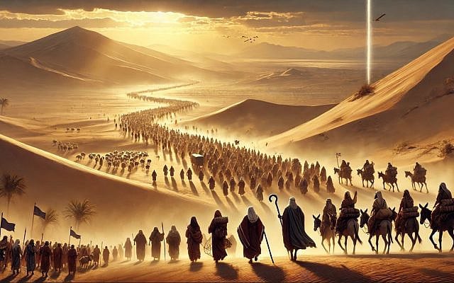 Exodus. The march through the desert.