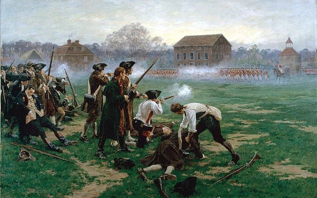 'The Battle of Lexington,' by William Barnes Wollen, 1910. (Wikipedia)