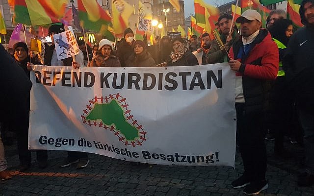 The author took this image during a rally in 2023 held in solidarity with the Kurdish population in Berlin.