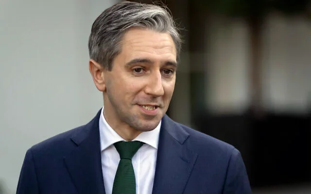 Ireland's Prime Minister Simon Harris speaks after meeting with US President Joe Biden at the White House in Washington, Oct. 9, 2024. (AP Photo/Ben Curtis)