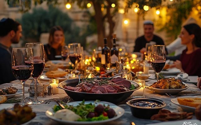 "Meat and Wine" (AI image by author)