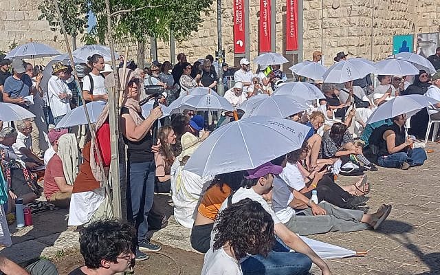 Participants in the Inter-Faith March in Jerusalem for Human Rights and Peace (March 28, 2025). Courtesy of organizers.