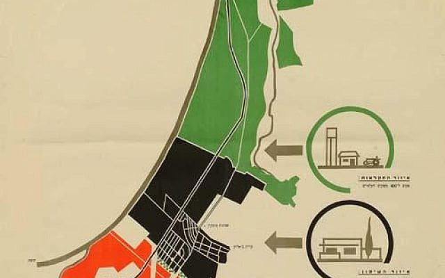 Map of the Zvulun Valley development plan by the Jewish National Fund in Mandatory Palestine, 1935.