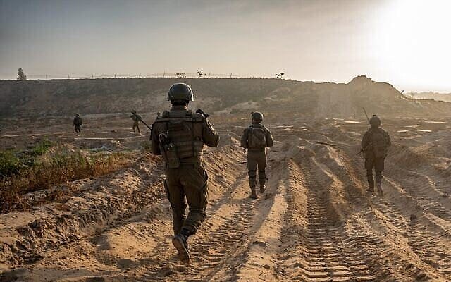 Troops of the 205th Reserve Armored Brigade operate in southern Gaza's Rafah, in a handout photo issued by the IDF on April 27, 2025. (Israel Defense Forces) Troops of the 205th Reserve Armored Brigade operate in southern Gaza's Rafah, in a handout photo issued by the IDF on April 27, 2025. (Israel Defense Forces)