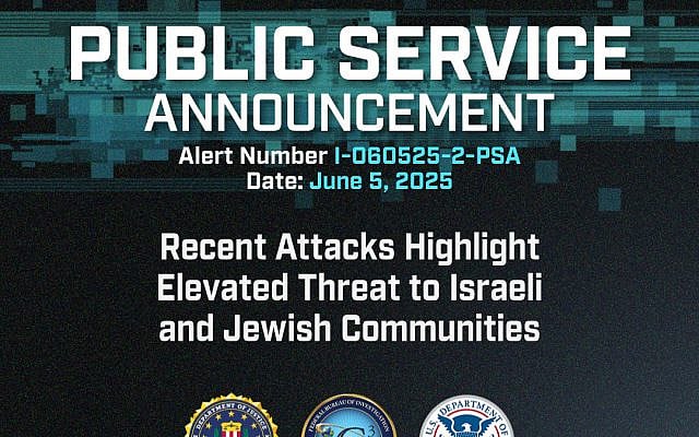 Public Service Announcement image posted by the FBI on X, June 5, 2025.