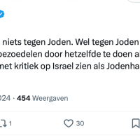 Posted: 31 December 2024

Translation:
“No, darling. I have nothing against Jews. Just against Jews who tarnish their own history by doing what the Nazis did.”