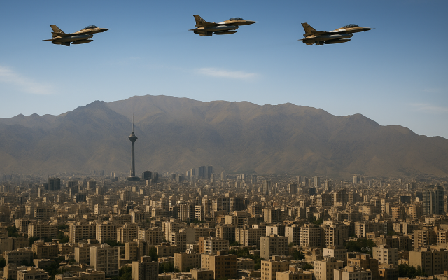 The Israeli Air Force above Tehran (AI Made)