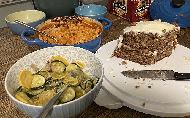 A Feast the Chronicle Fete! Summer squash skillet, pasta alla vodka, and a hummingbird cake.