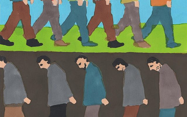 the artist and activist Zeev Engelmayer generously let me use the postcard