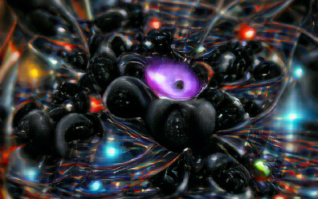 Black hole galaxy. k.i. Art Machine via Wikimedia commons