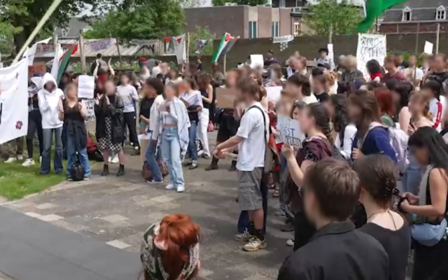 Anti Israel protest at Maastricht University