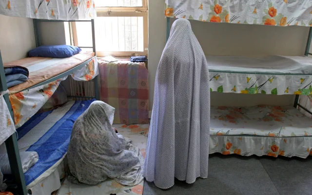 File: Iranian female prisoners seen at their cell in the Evin prison in Tehran, Iran in 2006. (AP Photo/Vahid Salemi)