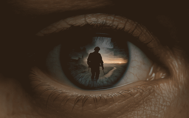 the battlefield still reflected at home. Image created with AI.