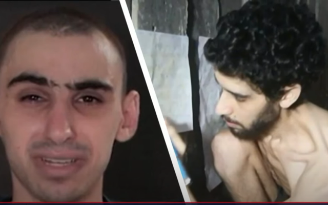 The photos of Israeli hostages starved by Hamas did not make it to the cover of New York Times or The Guardian... 
{YouTube screen capture}