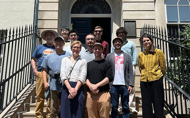 The 2025 Rosenzweig Summer Institute in-person participants outside of the Goethe Institut