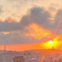 A gorgeous sunrise Friday morning, Shabbat Shalom and Meaningful Fast