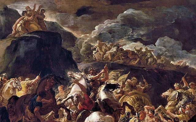'The Battle of Israel and Amalek,' painted by Luca Giordano in the 17th century, and digitally remastered. (Pexels)