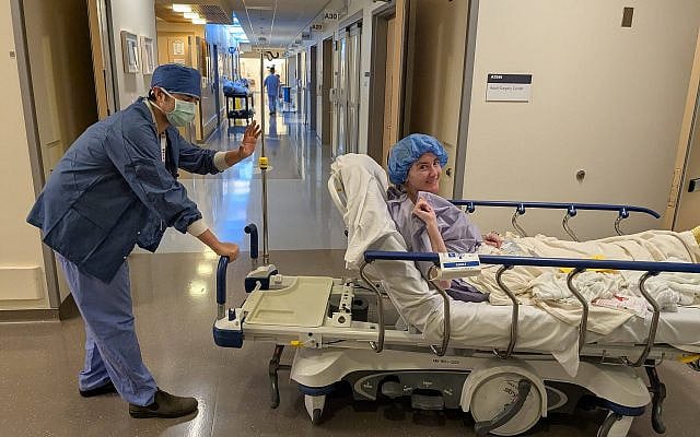 The author headed into morning surgery. Pphoto courtesy of the author.