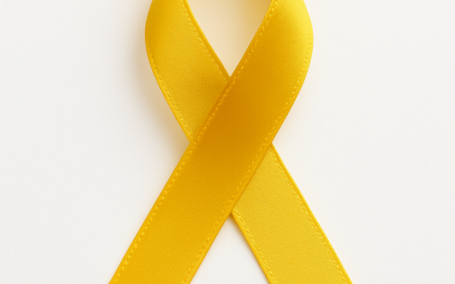 A yellow ribbon is worn to raise awareness for hostages held in Gaza.