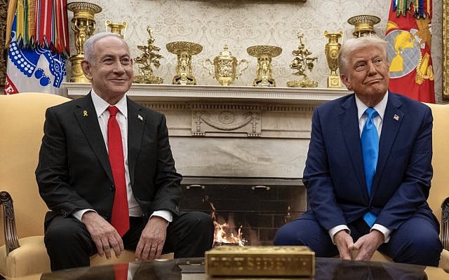 President Trump and Israeli Prime Minister Netanyahu in the Oval Office, February 2025 (wikimedia commons)