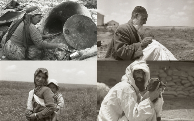 Moroccan immigrants in Israeli moshavim and kibbutzim, photographed in 1958 by Boris Karmi. (National Library of Israel)