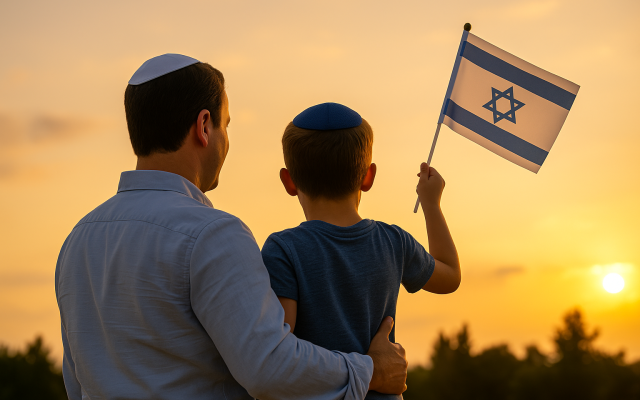 Cross generational Jewish pride and continuity.
