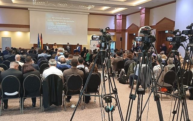 The author captured this image of Kurdish and Jewish participants at the inaugural Kurdish-Jewish Congress, held on September 7, 2025, in Berlin.