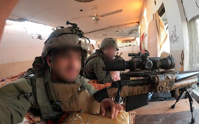 An IDF sniper unit deployed in Gaza in 2024. (Wikipedia)