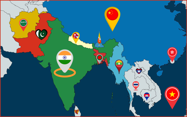 In South Asia’s crowded neighborhood, Bangladesh stands between powerful neighbors, India, Pakistan, and China. Yet keeps choosing the weakest example to follow.(Image by author)