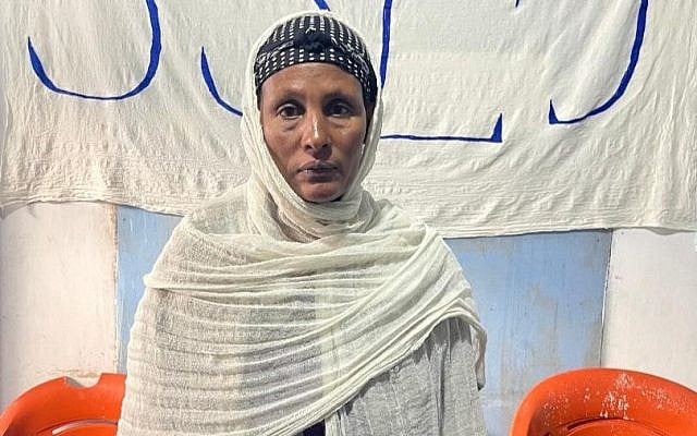 A woman in Ethiopia awaiting aliyah, whose husband was shot and killed in civil disturbances. Both she and her husband have numerous relaties in Israel, some of whom have been serving in the IDF.