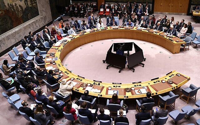 Secretary Marco Rubio addresses the UN Security Council during a ministerial meeting in New York, September 23, 2025. (Credit: Charly Triballeau/Pool/AFP)