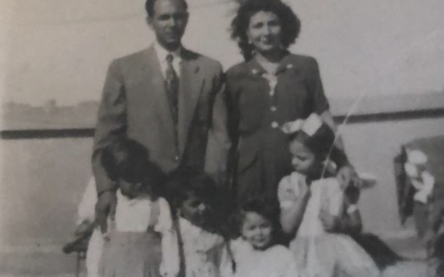 Author's father and grandparents in Iraq, 1951, before fleeing to Israel.