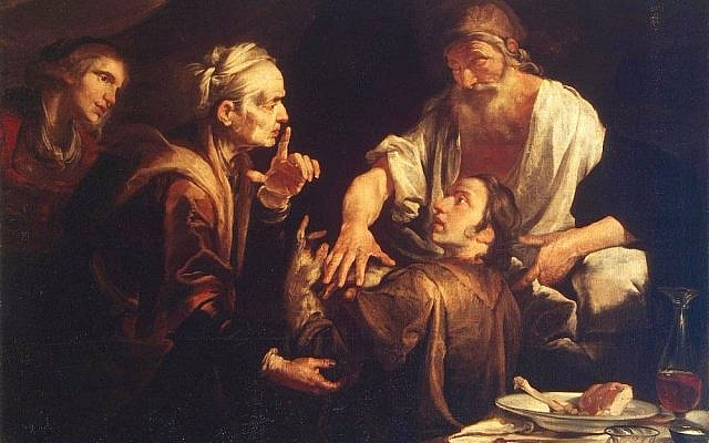 'Isaac Blessing Jacob,' by Gioacchino Assereto, 1640s.
