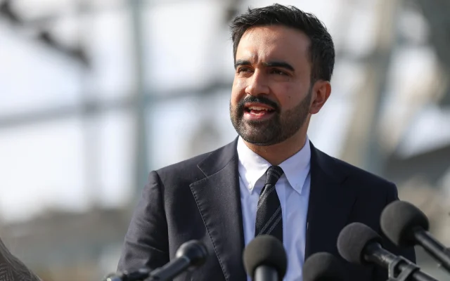 New York City mayor-elect Zohran Mamdani speaks during a news conference in the Queens borough of New York, November 5, 2025. (AP Photo/ Heather Khalifa)