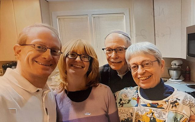 The author, with his sister, father, and mother z"l. (courtesy)