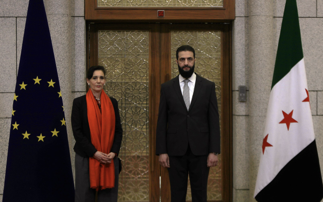 https://audiovisual.ec.europa.eu/en/media/photo/P-065139/00-02

Visit of Hadja Lahbib, European Commissioner, to Syria (Courtesy European Commission)