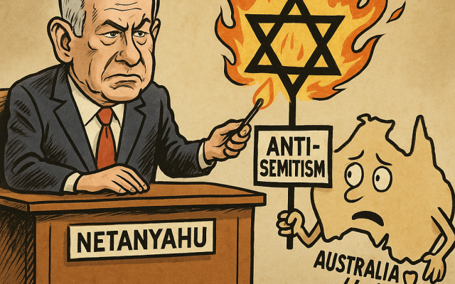 Netanyahu once again being the one to light the match on increases in antisemitism (ChatGPT 5.2) Netanyahu once again being the one to light the match on increases in antisemitism (ChatGPT 5.2)