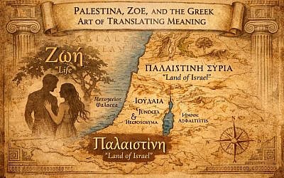 Just as Zoe did not replace Eve but revealed her, Palestina did not erase Israel — it named it in Greek. Image © Ivan Bassov, 2025. Licensed under CC BY 4.0.