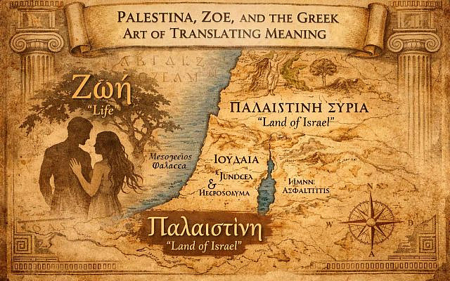 Just as Zoe did not replace Eve but revealed her, Palestina did not erase Israel — it named it in Greek. Image © Ivan Bassov, 2025. Licensed under CC BY 4.0.