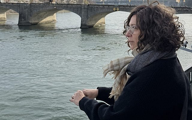 The author standing on Herzl's Balcony in Basel, Switzerland. Photo courtesy of the author.