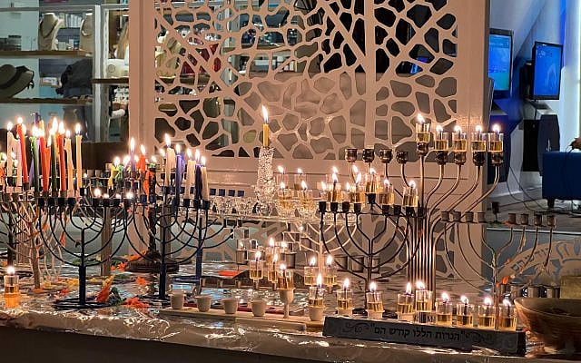 Chanukah Lights (courtesy of author)